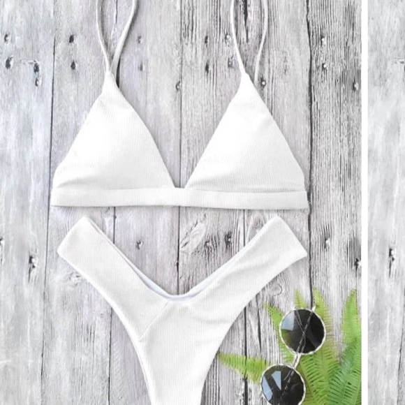 ✨ Zaful White Triangle Bikini S (similar to photo)